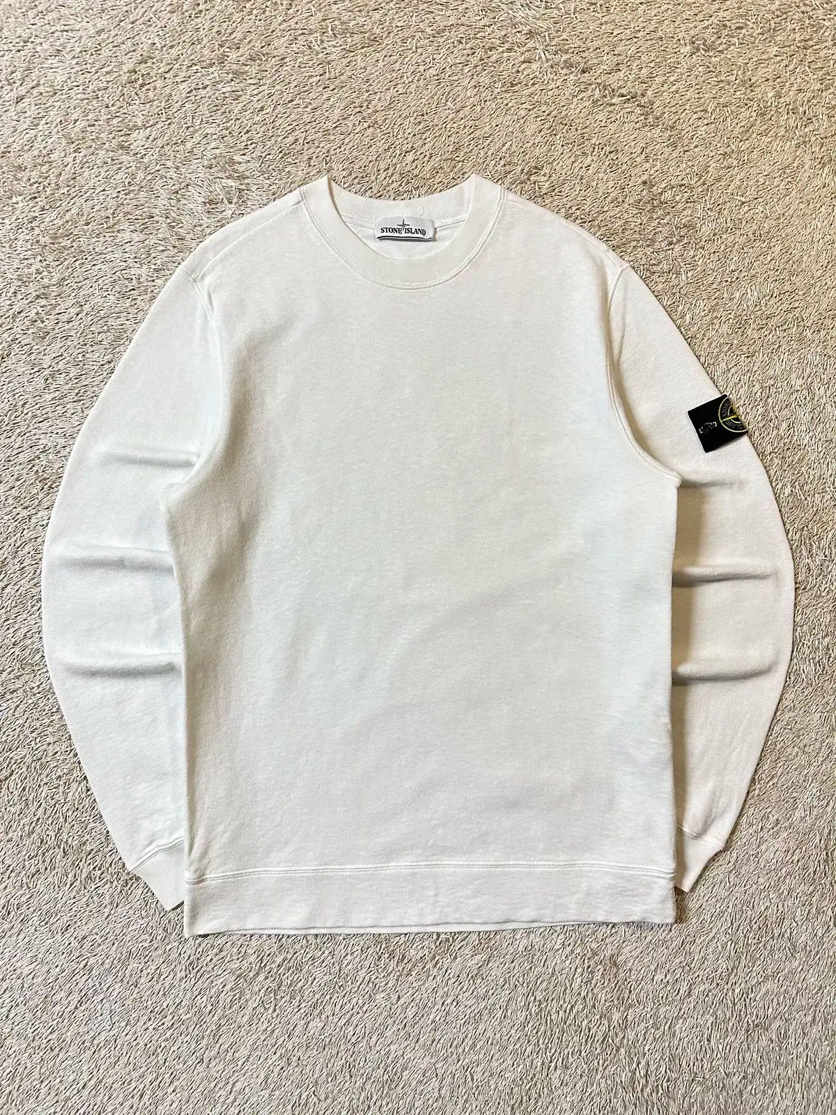 L ストアエディション) 19SS STONE ISLAND(ストーンアイランド) ワッペン スリット パーカー 白