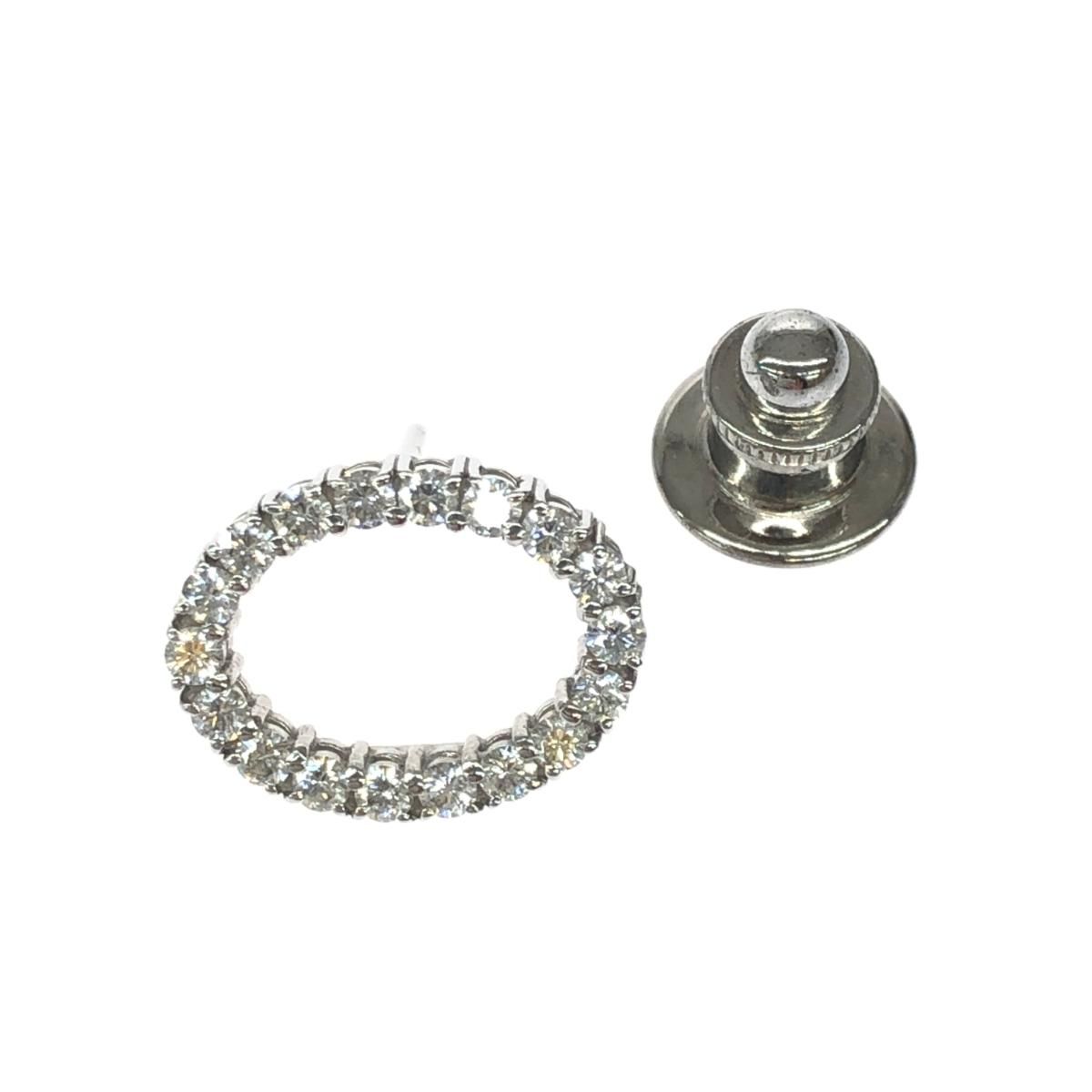 MIKIMOTO ミキモト K18ピンブローチ ダイヤ0.53ct/K18WG/総重量