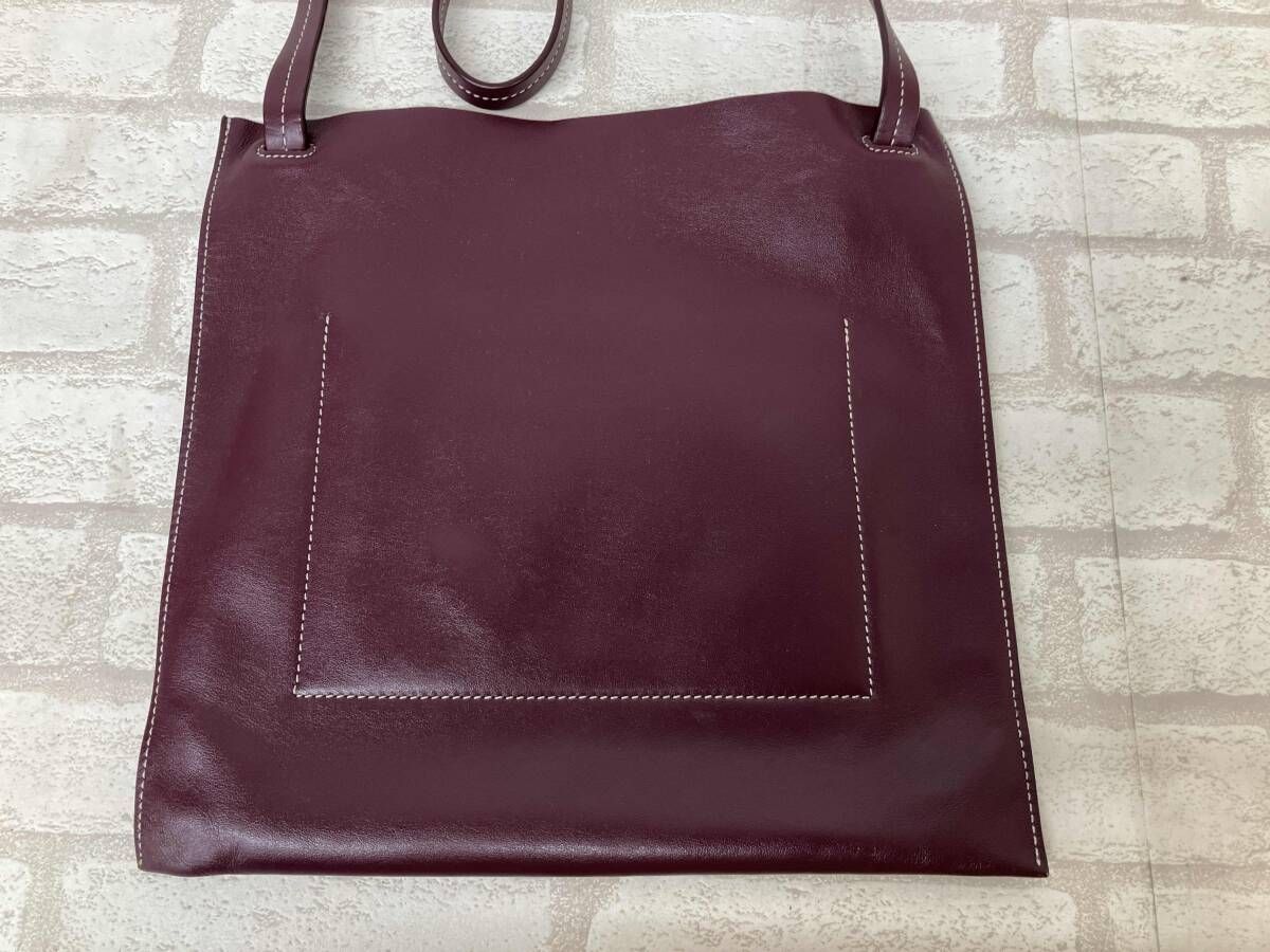 JIL SANDER ジルサンダー ショルダーバッグ サコッシュ ボルドー レディース メンズ レザー 革