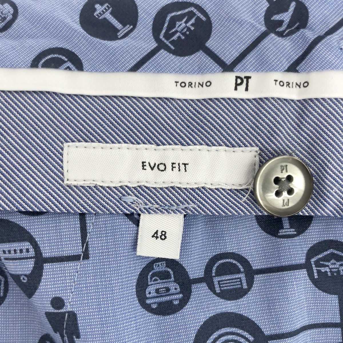 PT TORINO ピーティー トリノ EVO FIT ウールスラックスパンツ グレー