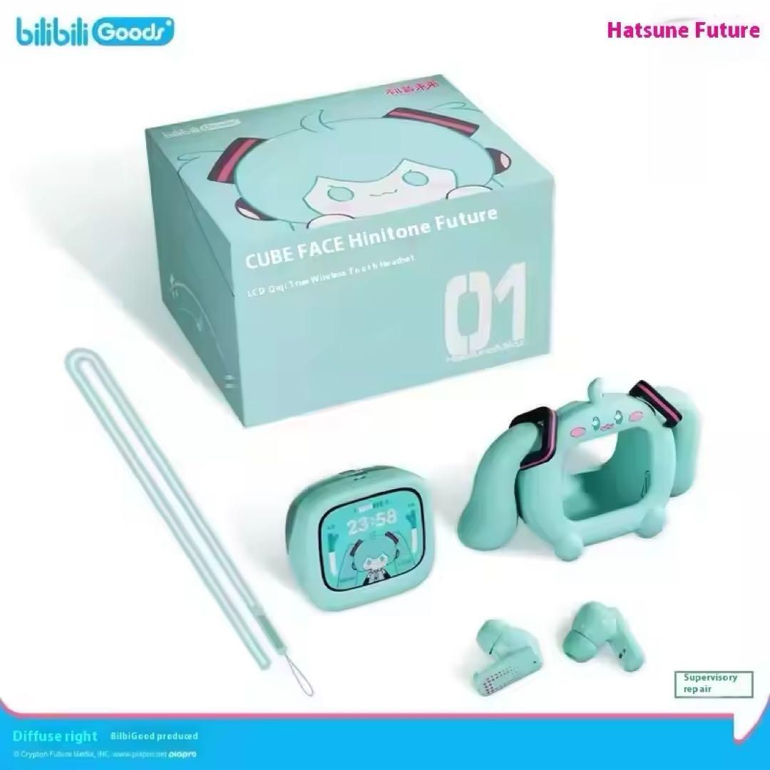高級ブランド 中国限定】初音ミク ワイヤレスイヤホン bilibili goods CUBE イヤホン