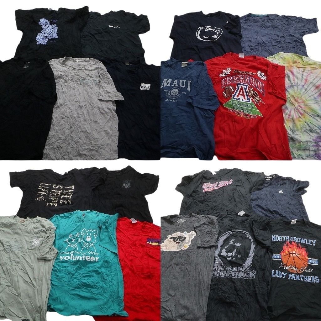 古着卸 まとめ売り カラーmix プリント 半袖Tシャツ 20枚セット 古着卸 