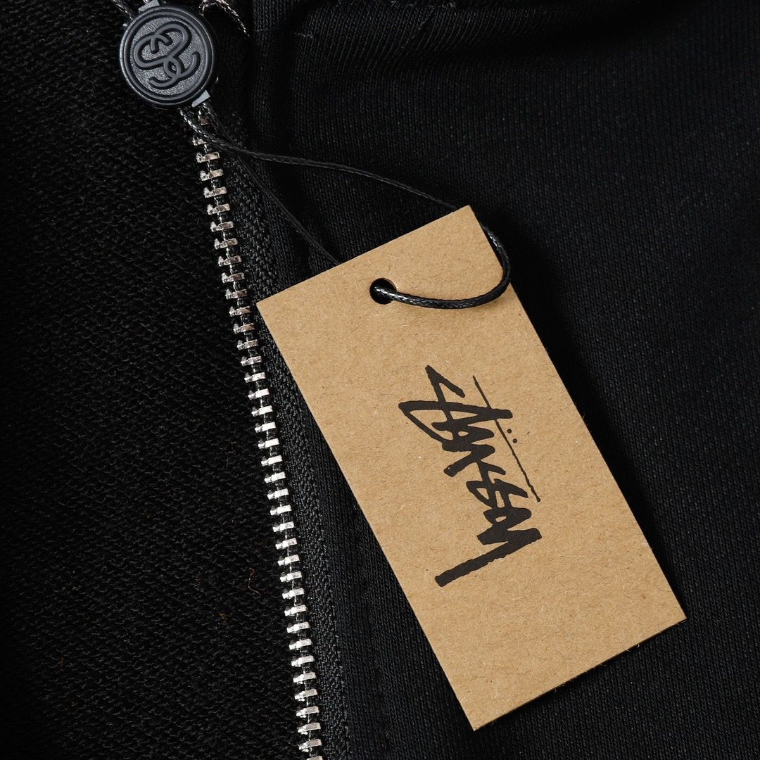 STUSSY ステューシー ベーシック ジップパーカー BASIC STUSSY ブラック 男女兼用 メンズ レディース