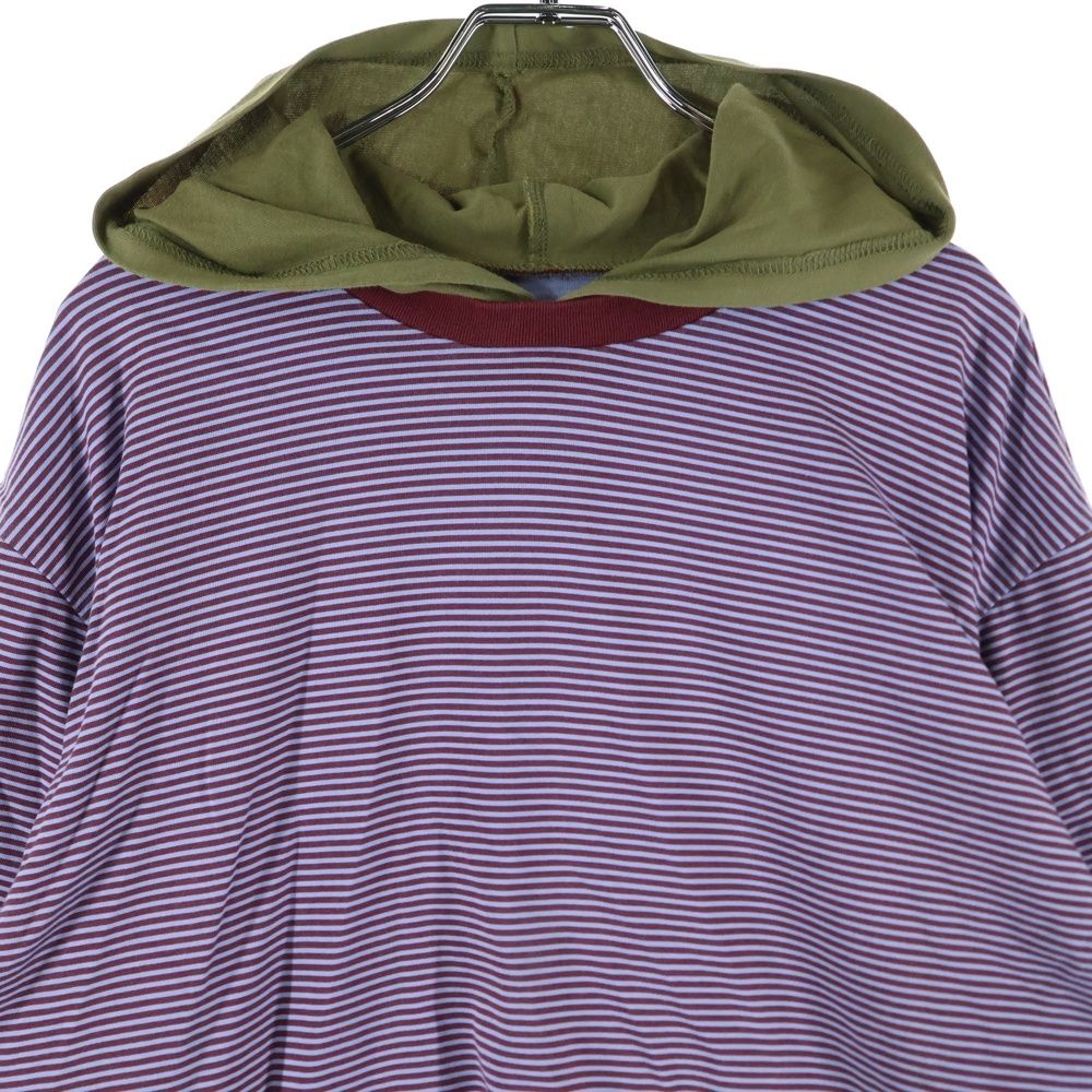 SUPREME (シュプリーム) 24SS LAYERED HOODED L/S TOP ボーダー柄
