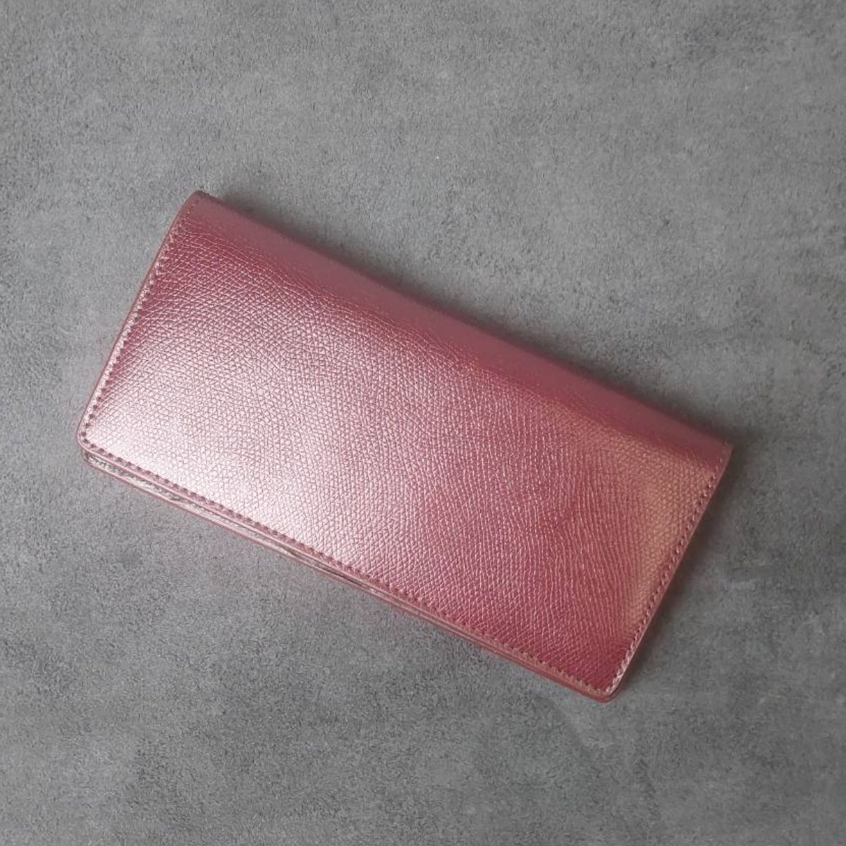 型押しコードバン 長財布 財布 スリム 本革 KUBERA9981 ロングウォレット レーデルオガワ コードバン ワイン 10279