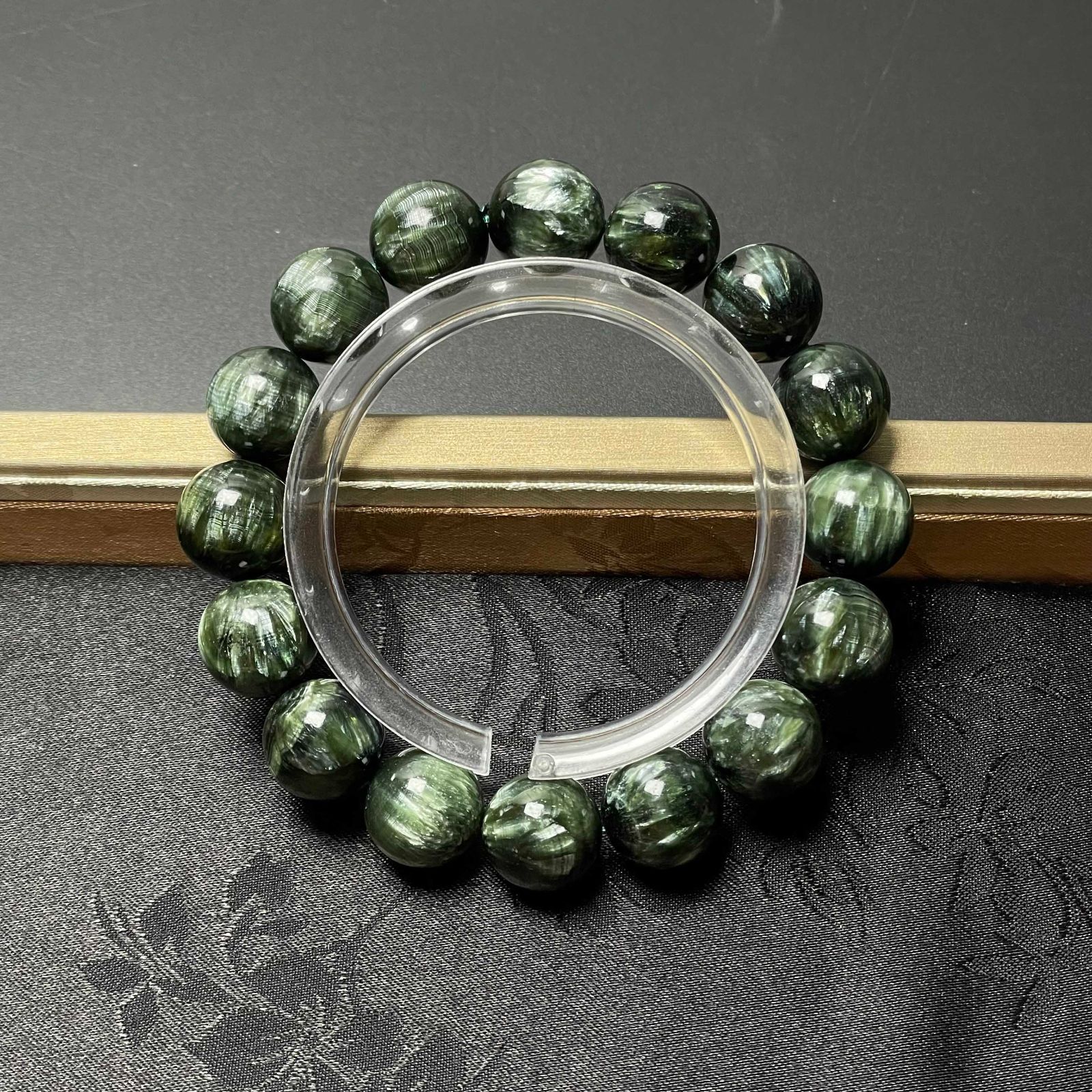 天然石☆【セラフィナイト】☆ブレスレット 天然石A 約12.7-13.2mm