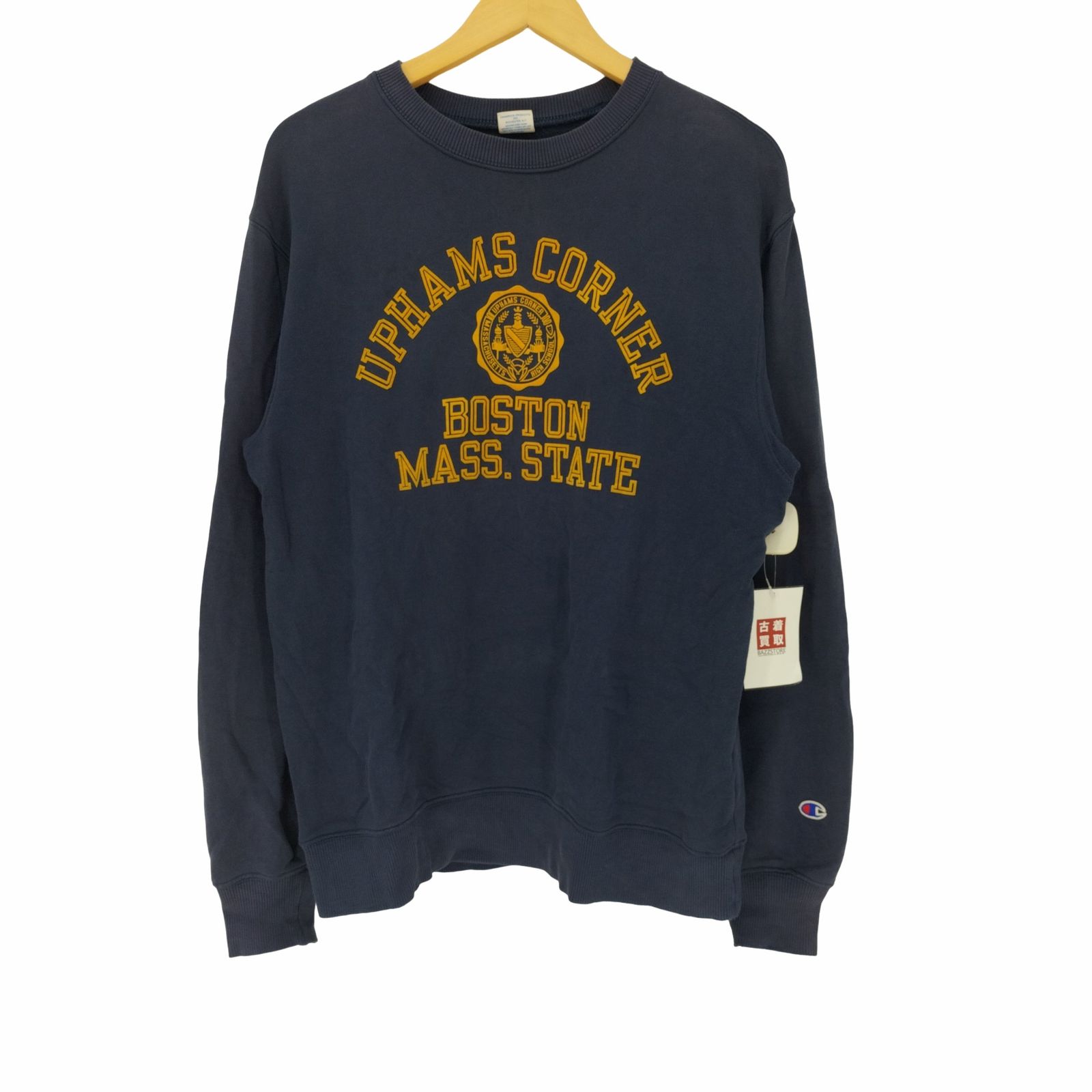 00s Champion 復刻トリコタグ フロッキースウェット M チャンピオン Champion 現行 復刻 トリコタグ フロッキー
