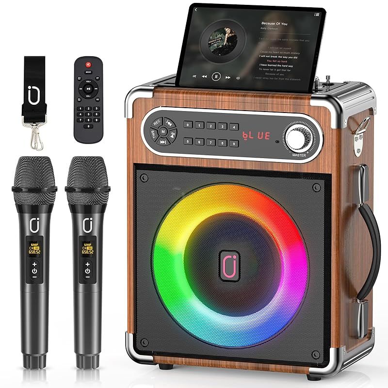 JYX スピーカーセット 拡声器 ワイヤレスマイク2本 Bluetooth 5.0対応