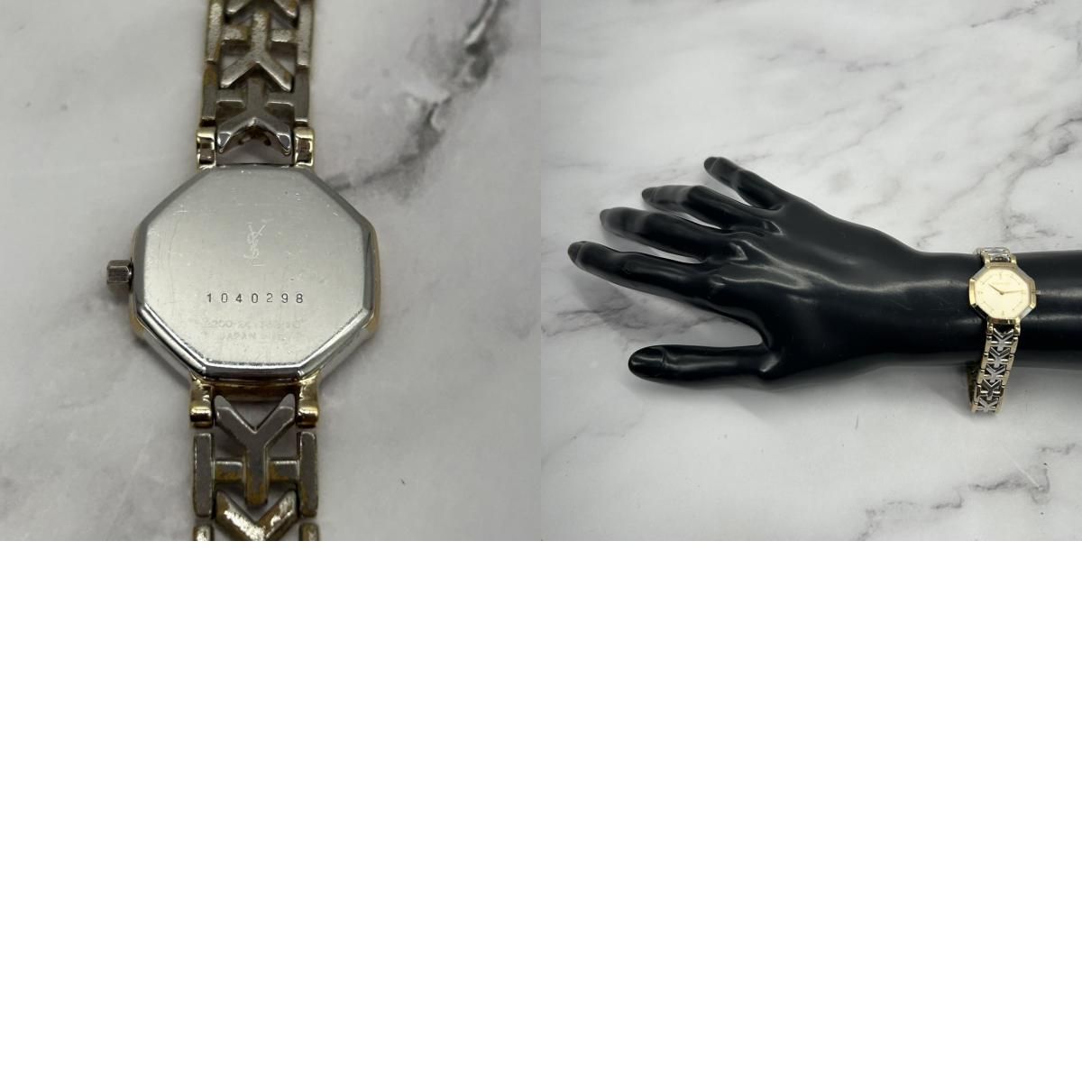 【新品電池】イヴサンローラン YSL ドレス オクタゴン レディース 腕時計 イヴサンローラン YSL コンビ オクタゴン レディース 腕時計