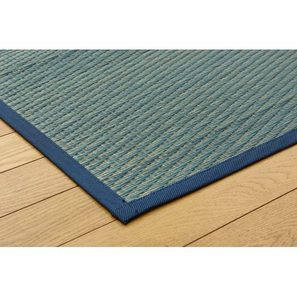 い草 花ござ ラグマット 裏 不織布 防傷 抗菌 防臭効果 調湿機能 〔リビング〕