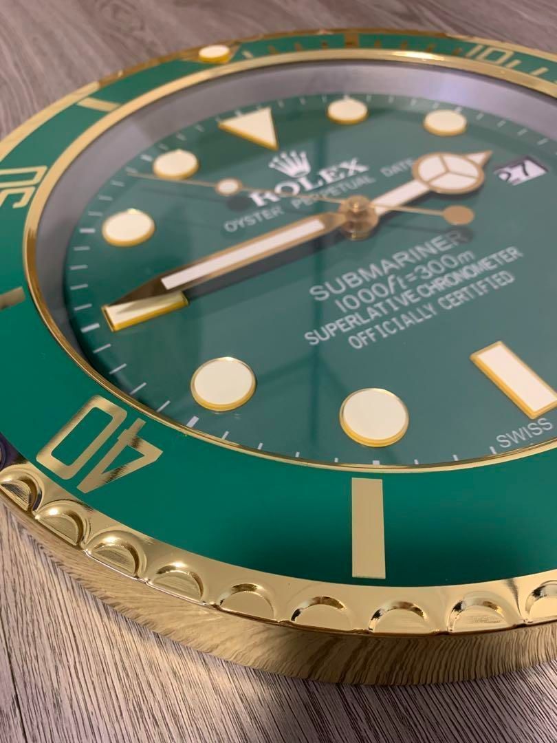 ロレックス  ROLEX　掛け時計　サブマリーナ ロレックス ROLEX 掛け時計 サブマリーナグリーン-MM輸入 - メルカリ