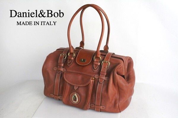 イタリア製 ダニエル＆ボブ ドクターバッグ型 レザーボストンバッグ Daniel-Bob バック 旅行 メンズ レディース BREE HERZ ヘルツ グルカ ヴィンテージ ビンテージ 古着 アメカジ ダレスバッグ ビジネス