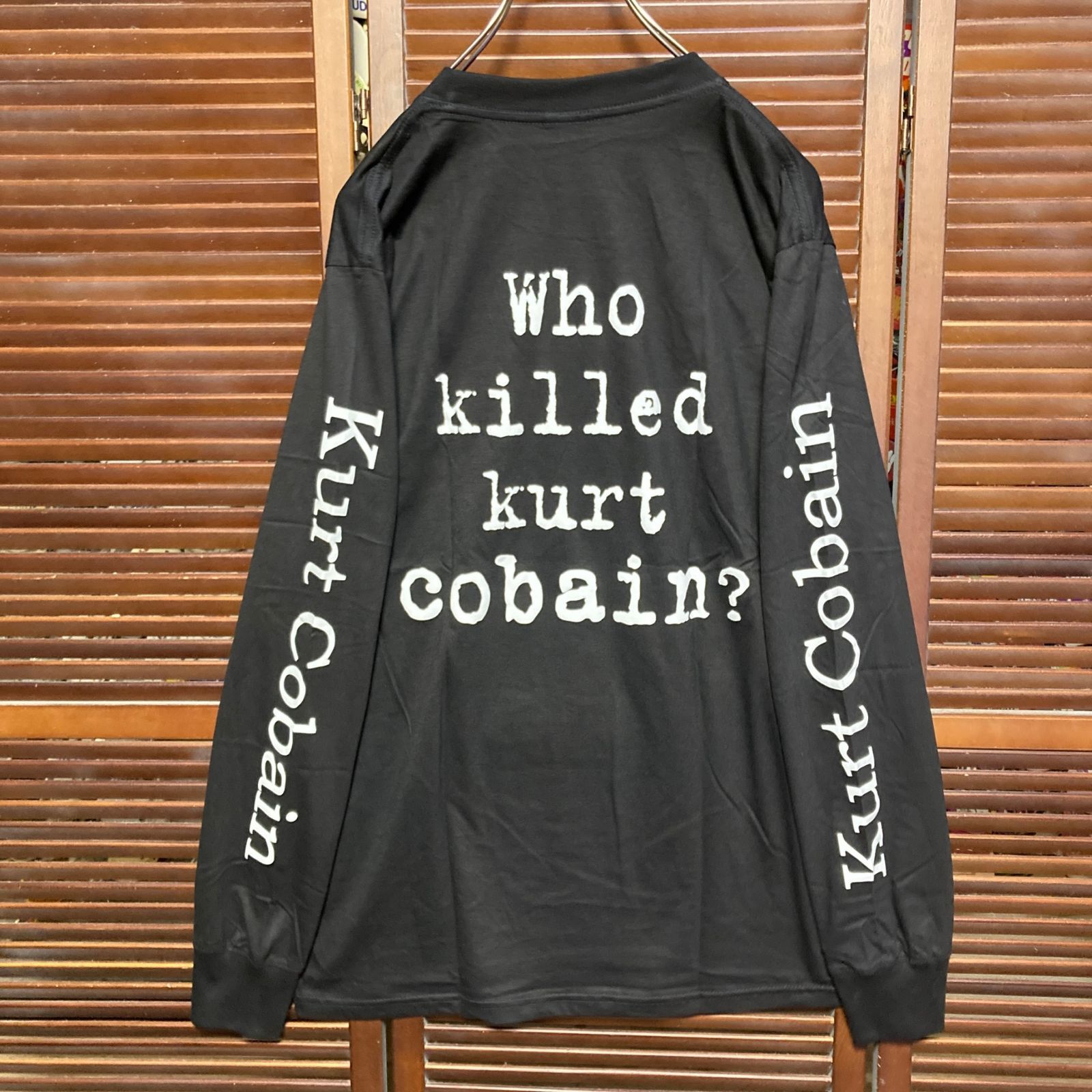 NIRVANA/  COBAIN 追悼 バンド 長袖 Tシャツ カートコバーン 追悼長袖Tシャツ ロンT KURT COBAIN ニルバーナ
