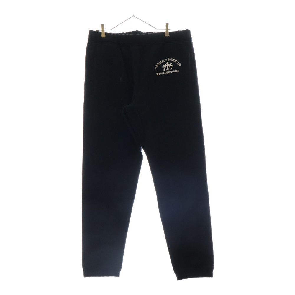 CHROME HEARTS クロムハーツ SAILIN Y NOT Cemetery Cross Sweat Pants ワイノットセメタリークロス刺繍 スウェットパンツ ブラック