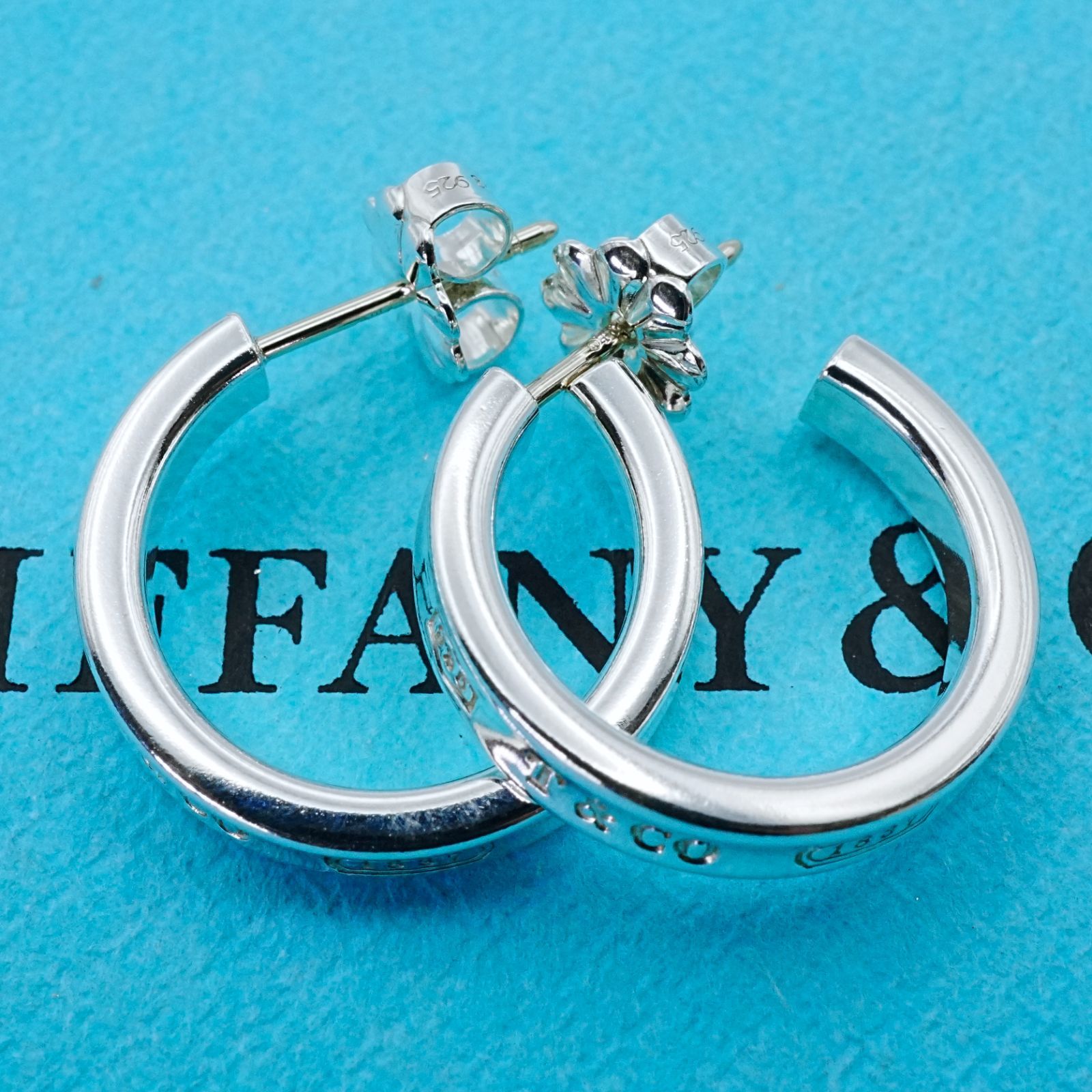 極美品】ティファニー ナローフープピアス1837 フルセット 925 極美品