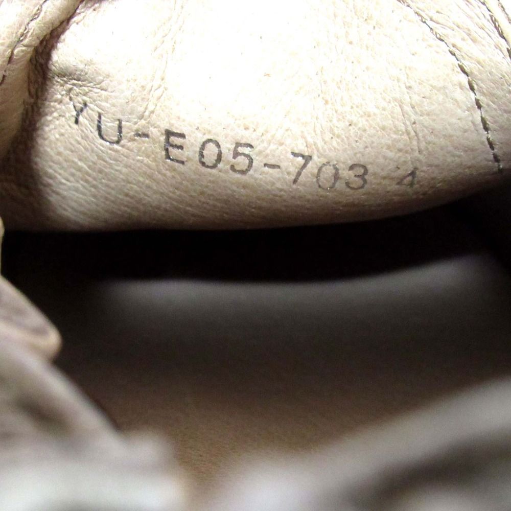 高品質の Y s Yohji Yamamoto ワイズ ヨウジヤマモト レザー スリッポン ギャザー シューズ サイズ4 約24cm グレージュ レディース 古着 品質保証、最安値に挑戦！