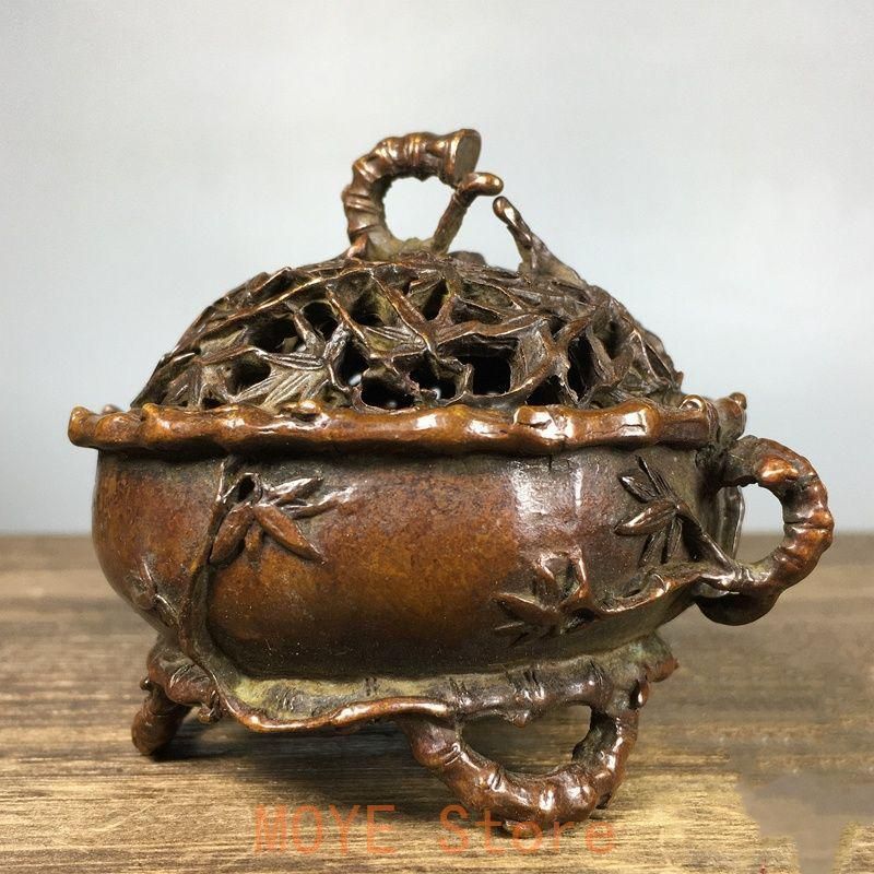 銅製 提梁暖手炉 香り炉 茶道香炉 香道具 装飾品 工芸品 置物 竹節香炉 茶道香炉 銅製 香道具 装飾品 工芸品 置物 - メルカリ