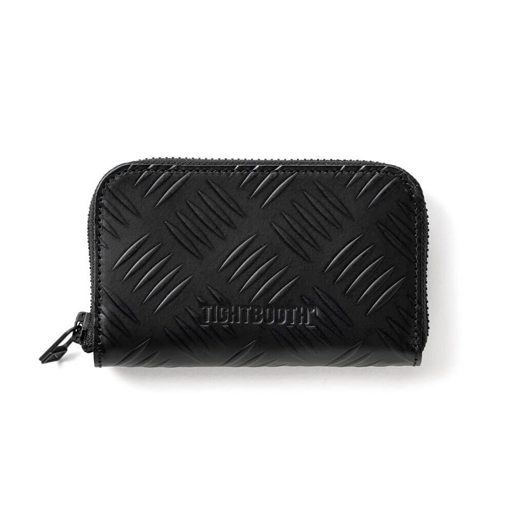 タイトブース CHECKERPLATE LEATHER ZIP WALLET CHECKER PLATE LEATHER ZIP WALLET - TIGHTBOOTH® タイトブース