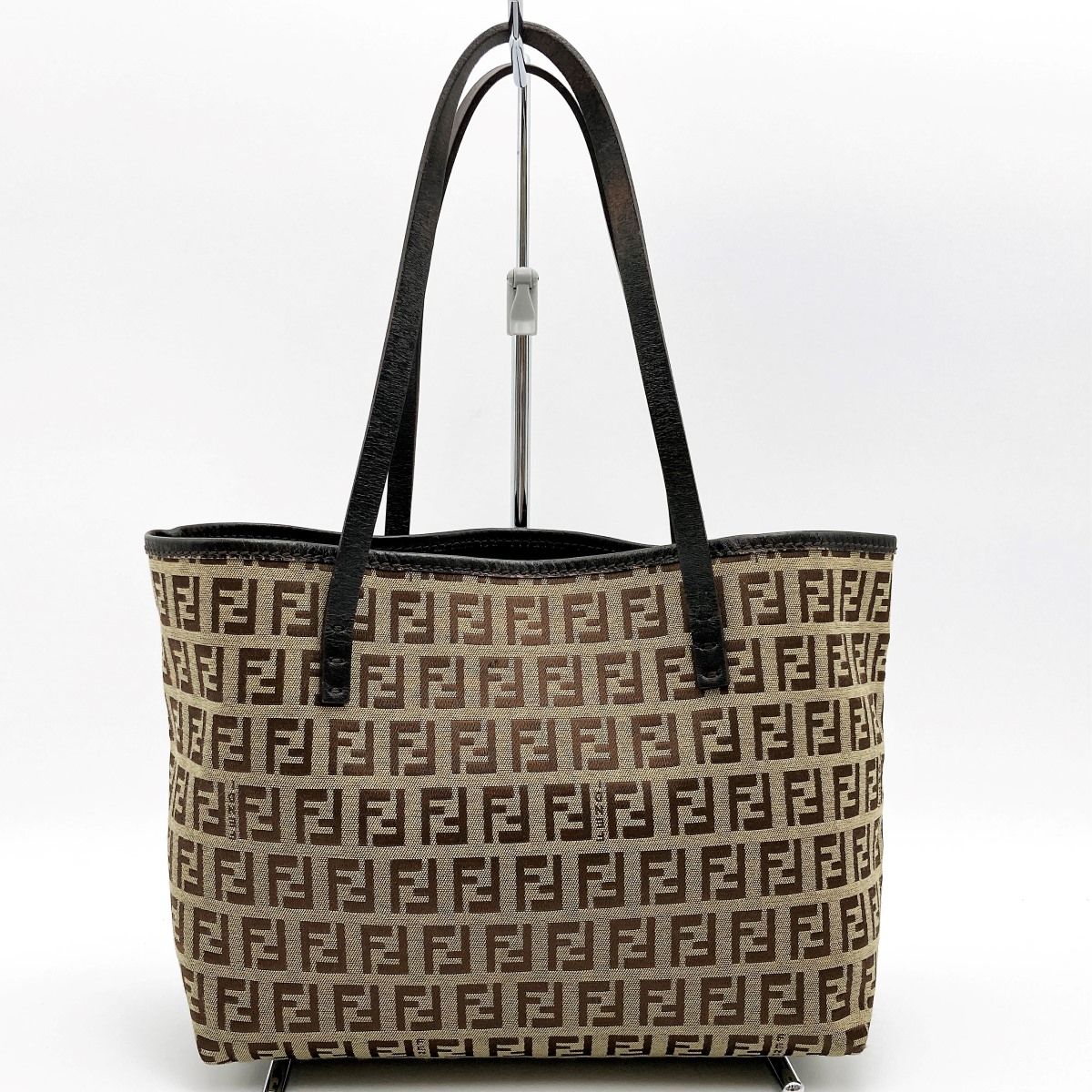 美品 FENDI フェンディ ズッキーノ トートバッグ ミニトート バッグ 