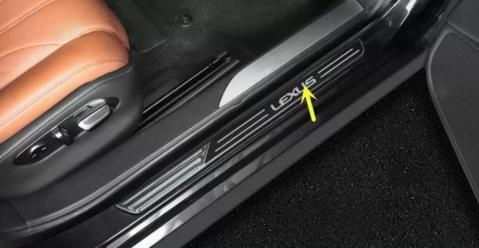 レクサス LS XF50 LS500h 3色選択 スカッフプレート サイドガーニッシュ プロテクター ステップカバー 外側 4Pセット 2017年－