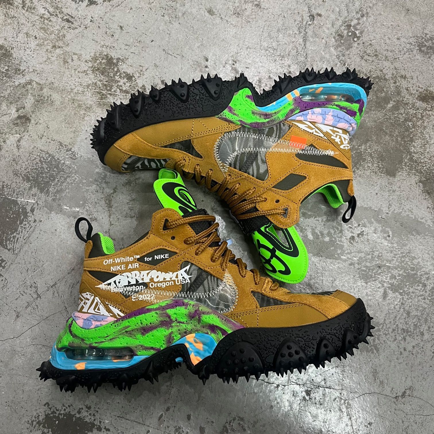 新品 Off-White Nike Air Terra Forma Wheat and Green Strike