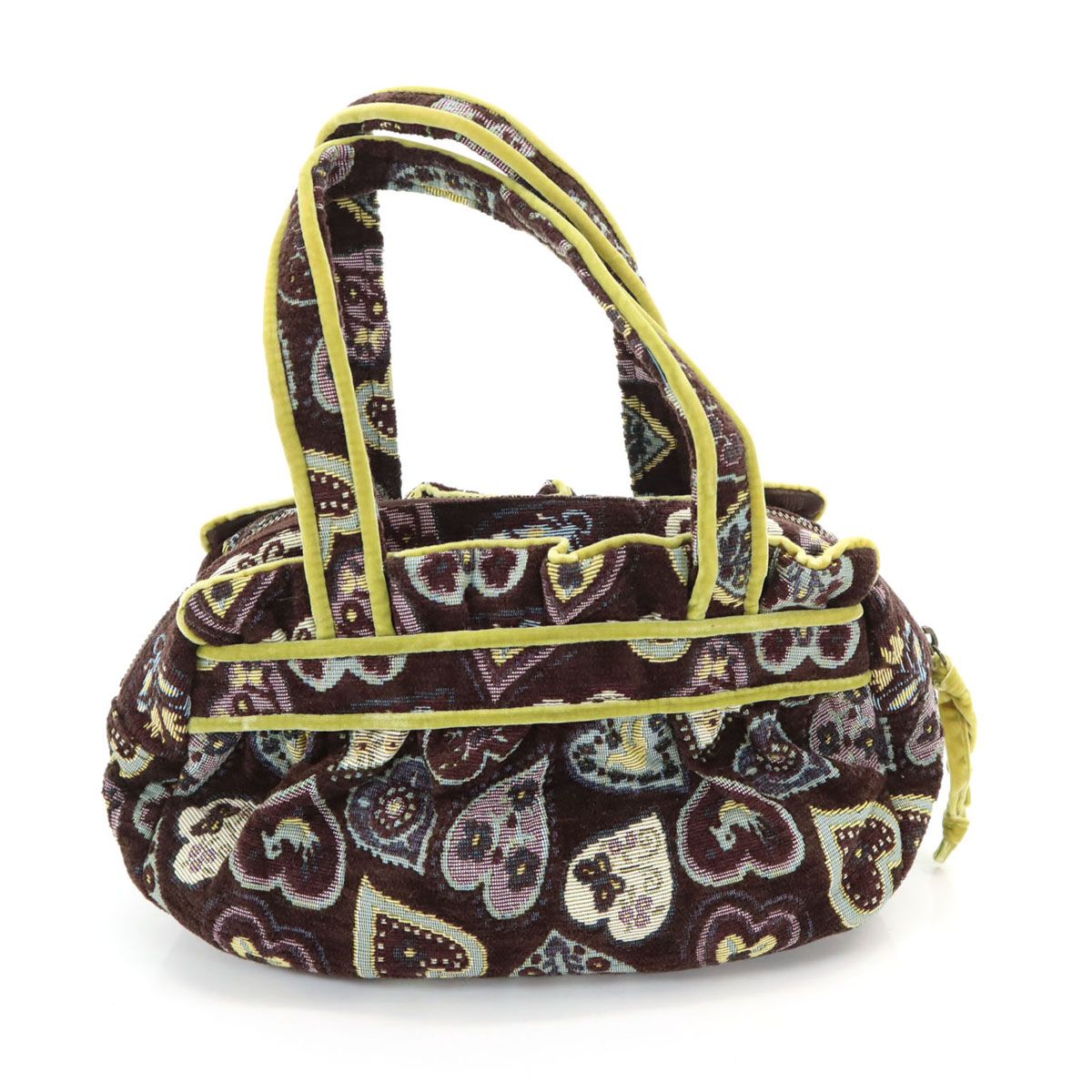 新品未使用 ANNA SUI ハート柄ハンドバッグ ゴブラン織り ANNA SUI】アナスイ ゴブラン織り ハート柄ハンドバッグ