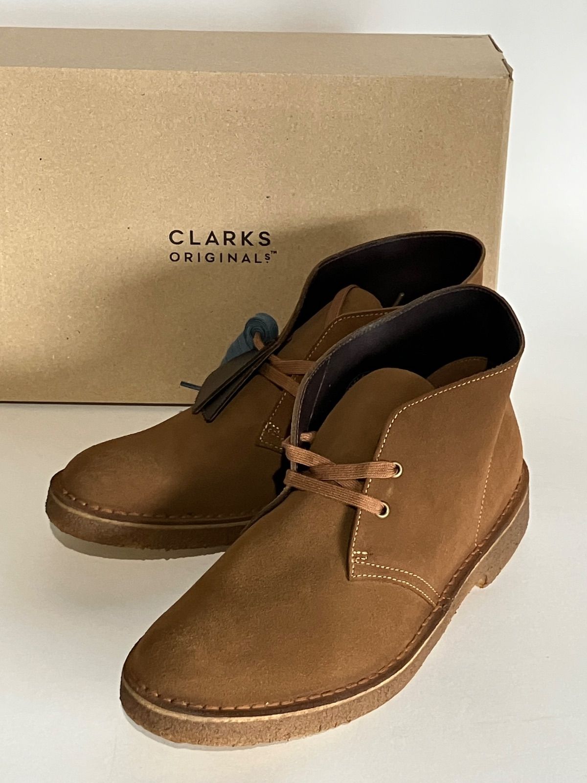 Clarks Originals ブラウン レザーブーツ 25cm ファッション Clark's