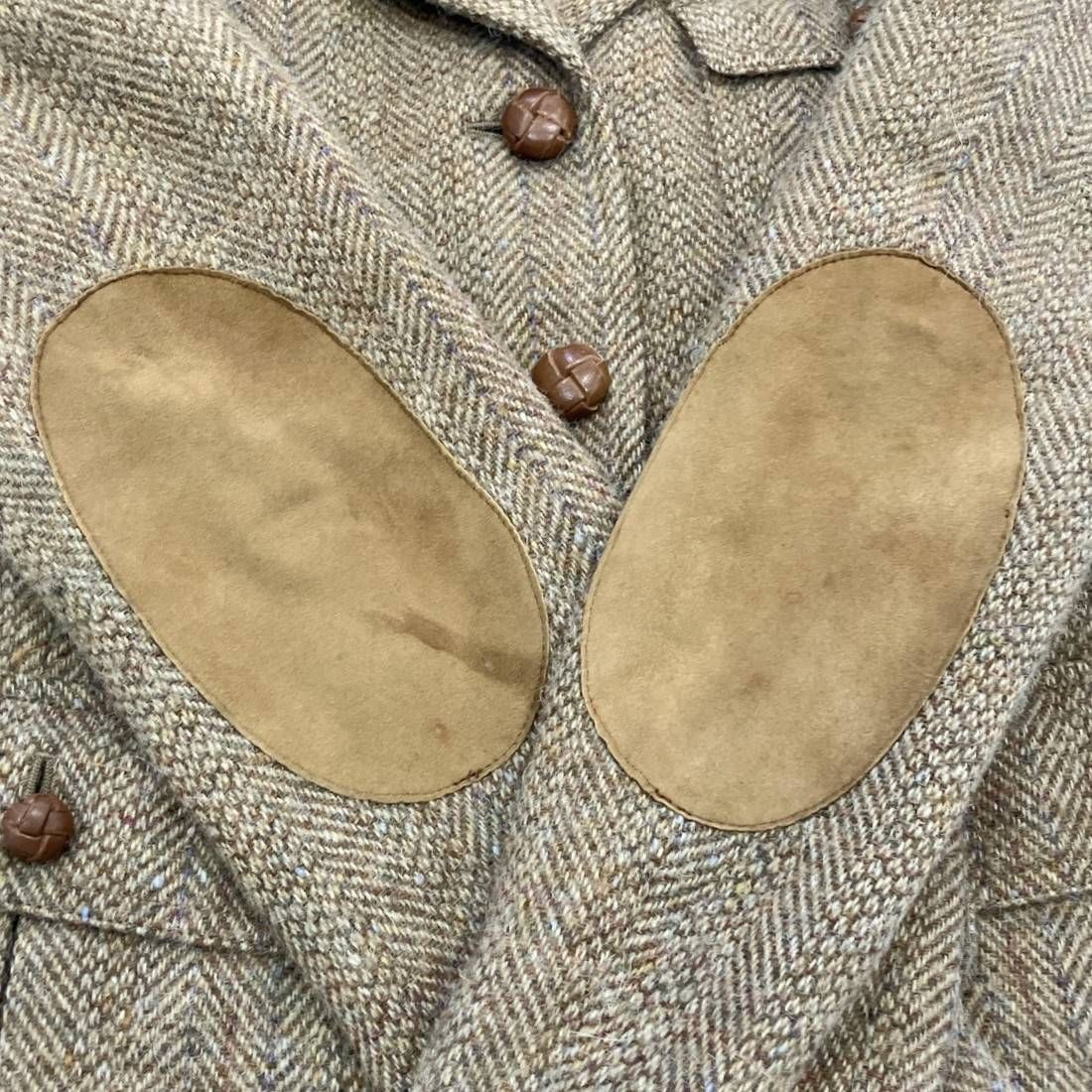 ラルフローレン テーラードジャケット ツイード アルパカ混 エルボー