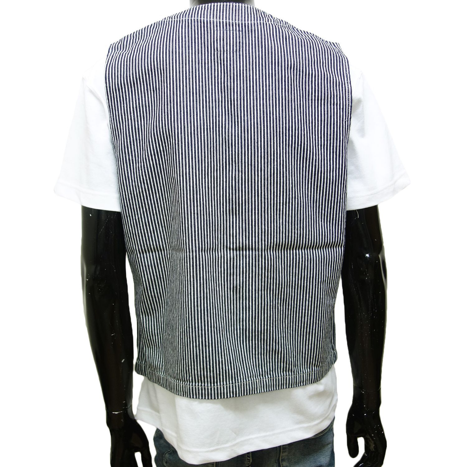 児島ジーンズ コークストライプベスト Lサイズ 児島ジーンズ 公式通販