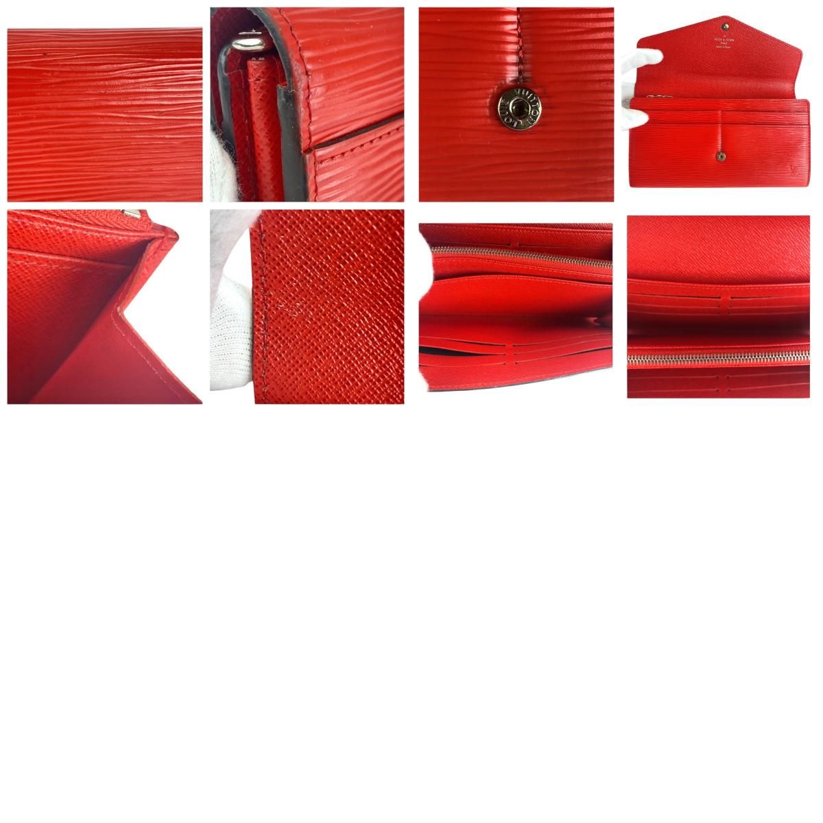 美品 LOUIS VUITTON ルイヴィトン エピ ポルトフォイユ サラ コクリコ  