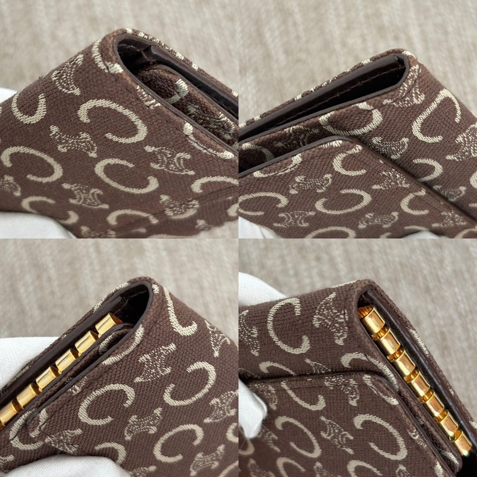 CELINE モノグラムキーケース 専用ボックス付き 極美品】【箱付き】セリーヌ Cマカダム キャンバス 6連キー