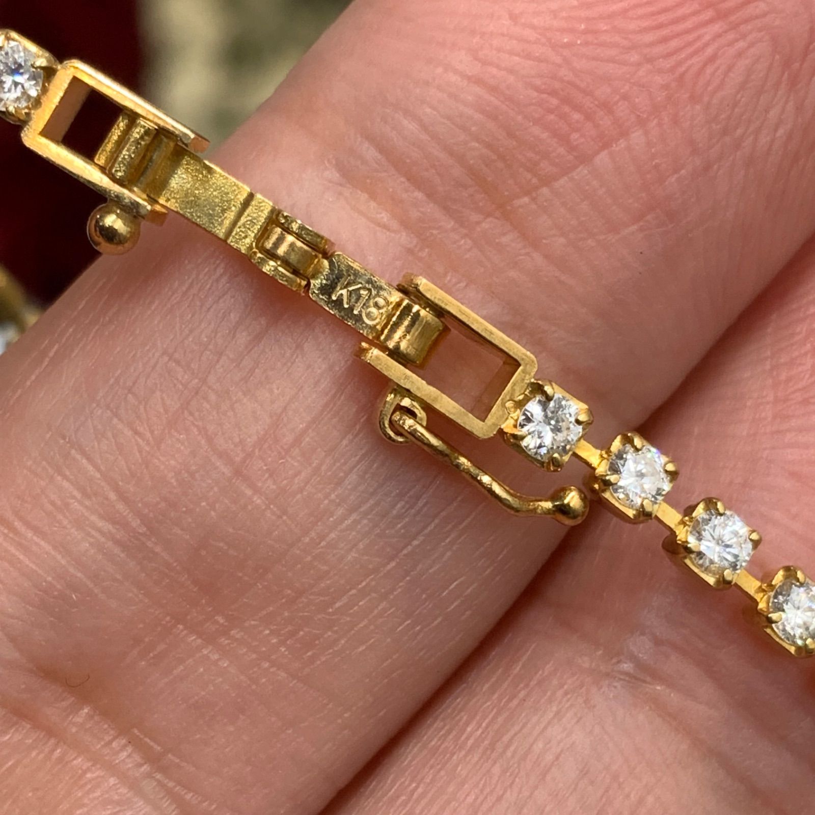 K18 テニスブレスレット 2ct 5.2g 約18cm - メルカリ