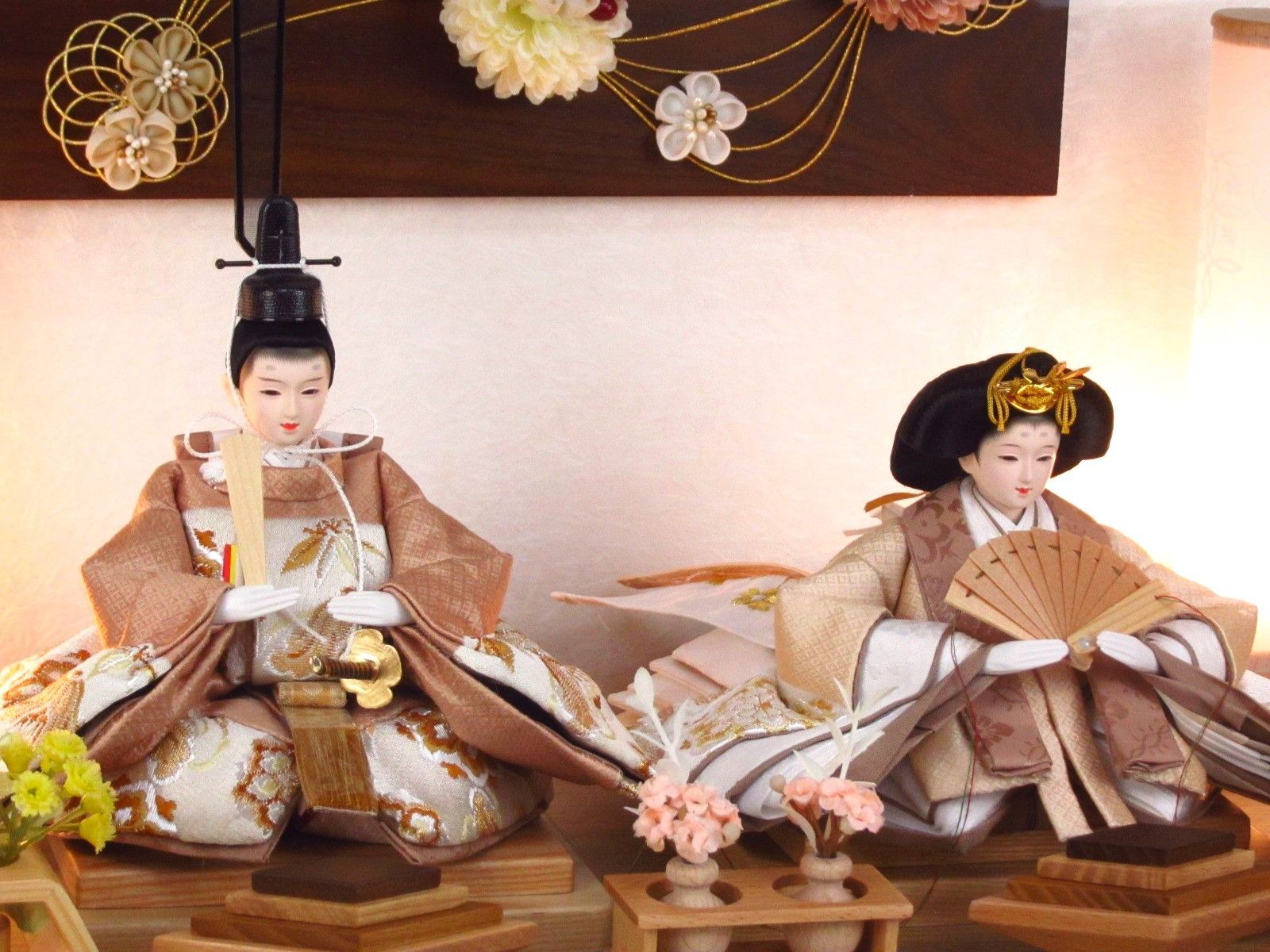 雛人形アクリルケース飾り 間口51cm奥行29cm高さ35cm 親王ケース飾り YN1297HC ひな人形 ナチュラル モダン アクリルケース 木目