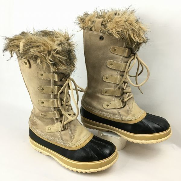 SOREL|ソレル レディース|23.5cm スノーブーツ ボア ライナー付き 茶|BROWN ロング ウォータープルーフ Boots|Shoes〕菅No.WM9<sale>