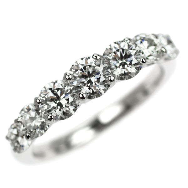 Pt900 H&C ダイヤモンド リング 1.10ct ハーフエタニティ - メルカリ 