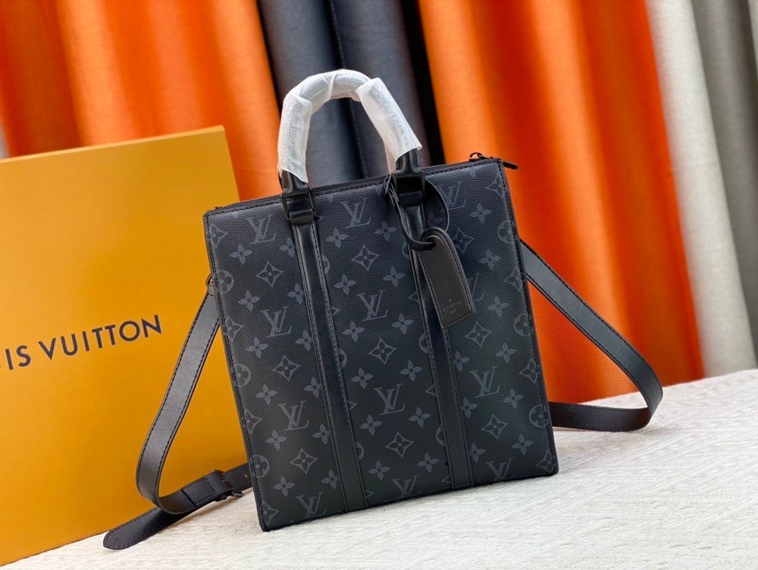 人気 ルイヴィトン LOUIS VUITTON メンズ トートバッグ モノグラム エクリプス サックプラ クロス 2WAY 斜め掛けショルダーバッグ  ブラック M46098 - メルカリ