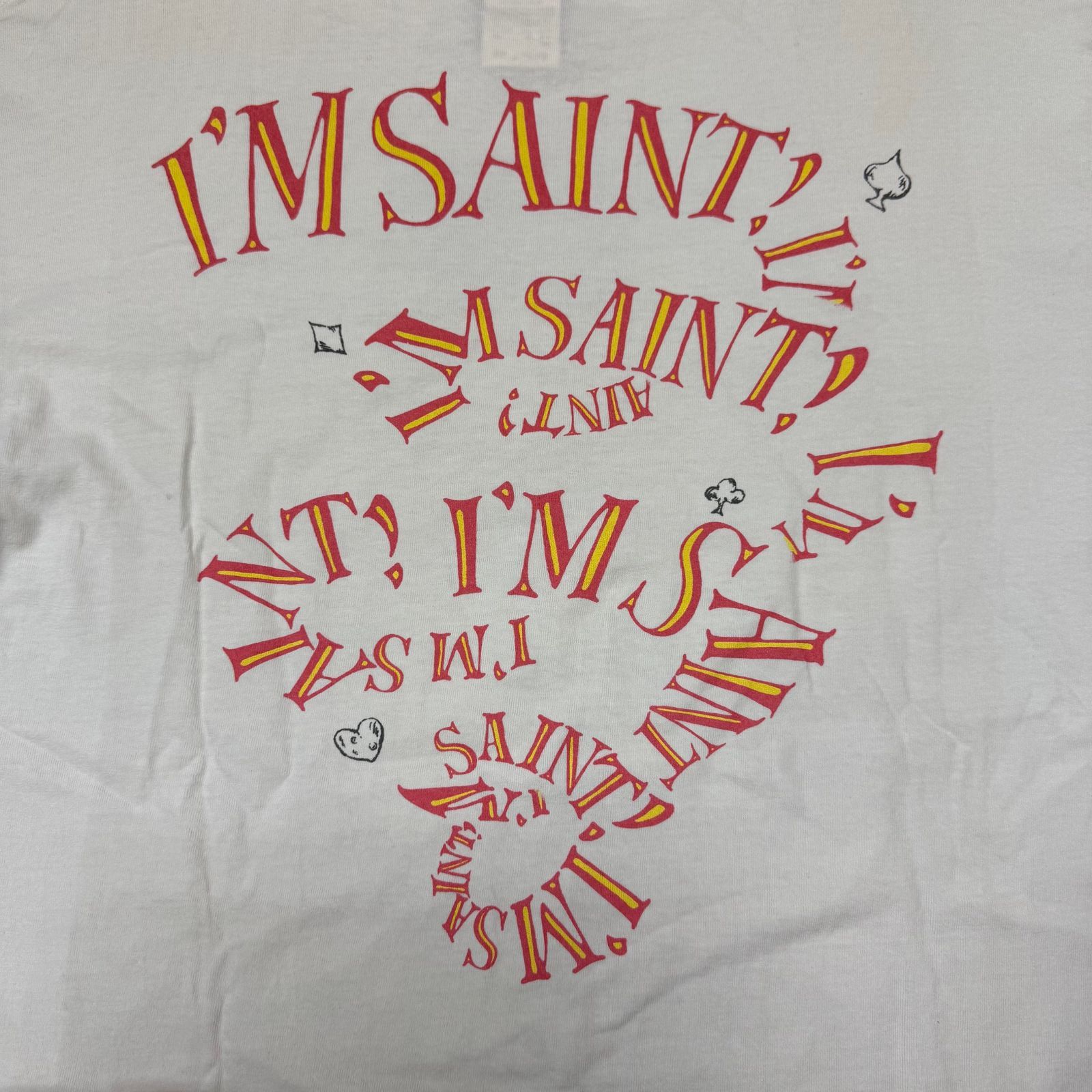 参考上代34100円 SAINT MICHAEL × Disney 23AW MAD HATTER SS TEE 