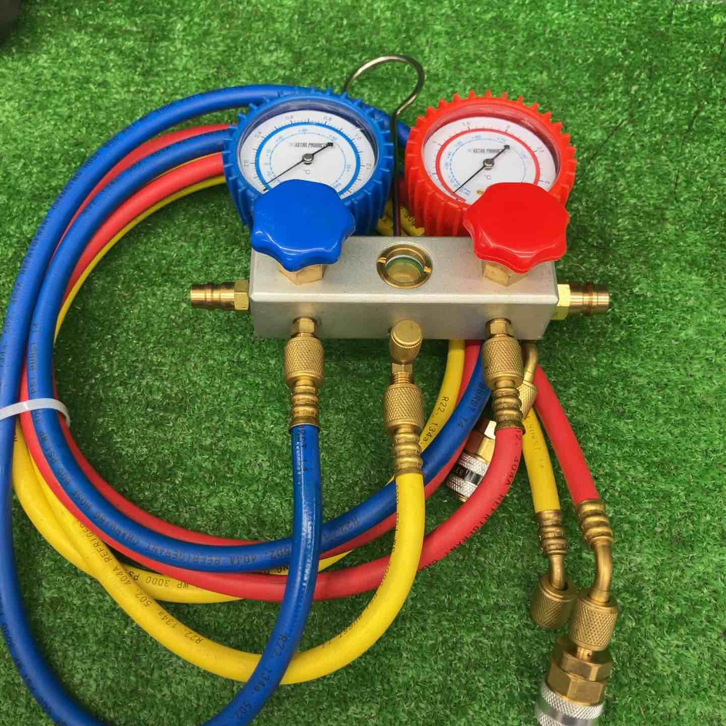 【ROBINAIR】ゲージマニホールド　新品　　エアコン　 エアコンガスチャージ マニホールドゲージ 冷媒補充 R134a