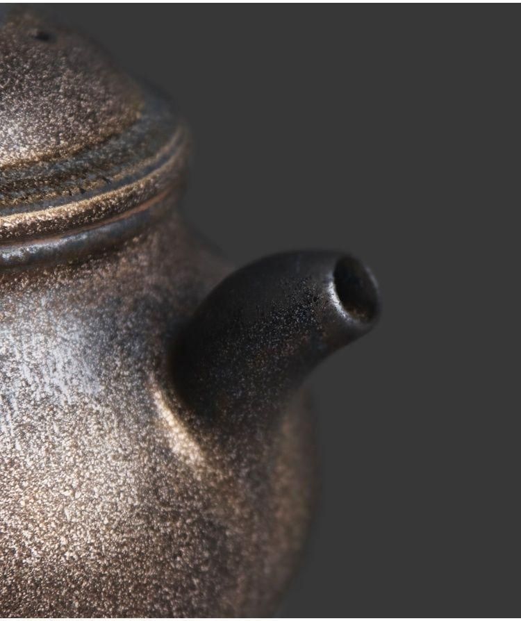 窯変鎏金高潘茶壺 急須 茶器 煎茶道具 窯変?金高潘茶壺 急須 茶器 煎茶道具 窯変鎏金高潘