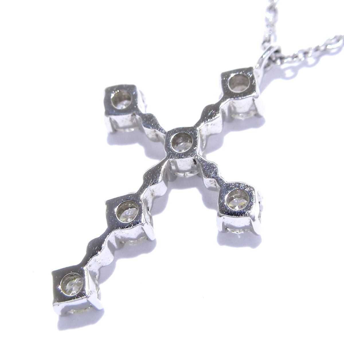 ヴァンドーム青山 PT900 / PT850 D0.18ct クロス ネックレス VENDOME AOYAMA Vendome Aoyama ヴァンドーム青山 ダイヤモンド