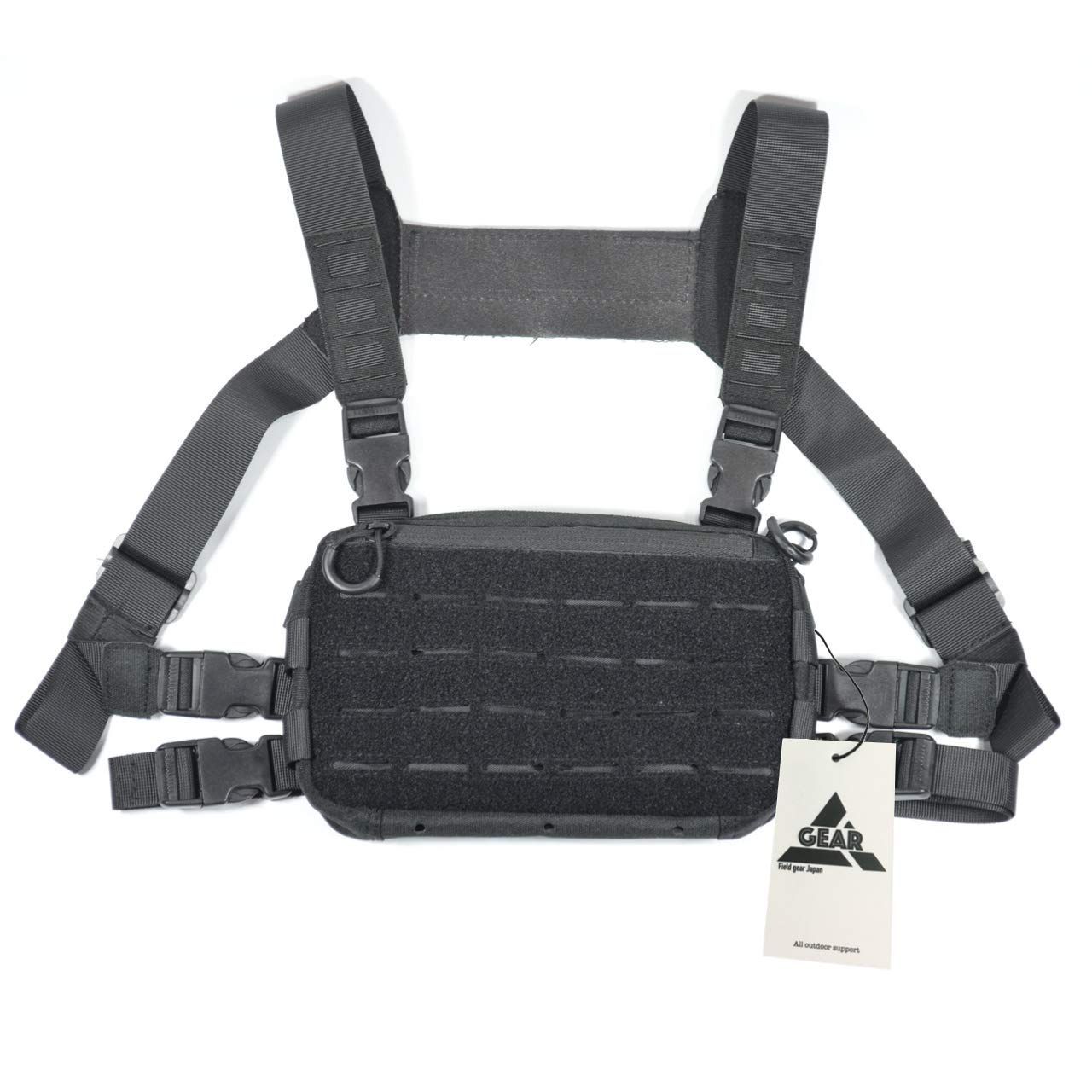 Field gear Japan マイクロチェストリグ 軽量 ベルクロモールハイブリットシステム US規格モデル（ブラック）