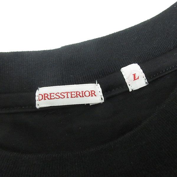 G■ドレステリア/DRESSTERIOR 櫻井貴史コラボ アイスクリアコットンTシャツ 086-34021【L】黒/men's/91【中古】■