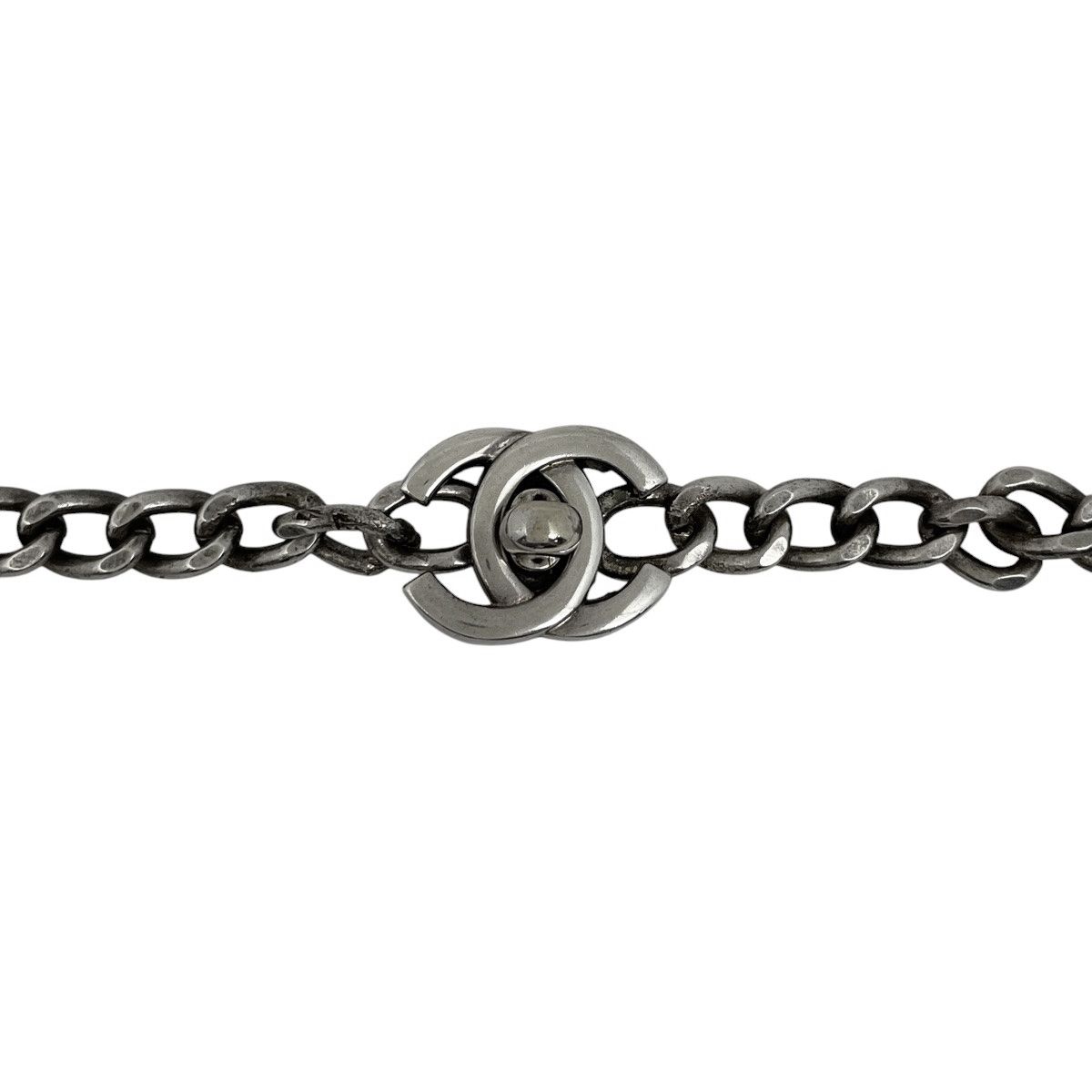 CHANEL シャネル　ターンロック　ココマーク　シルバー　チェーン　ネックレス シャネル CHANEL ココマーク チェーン ネックレス ターンロック