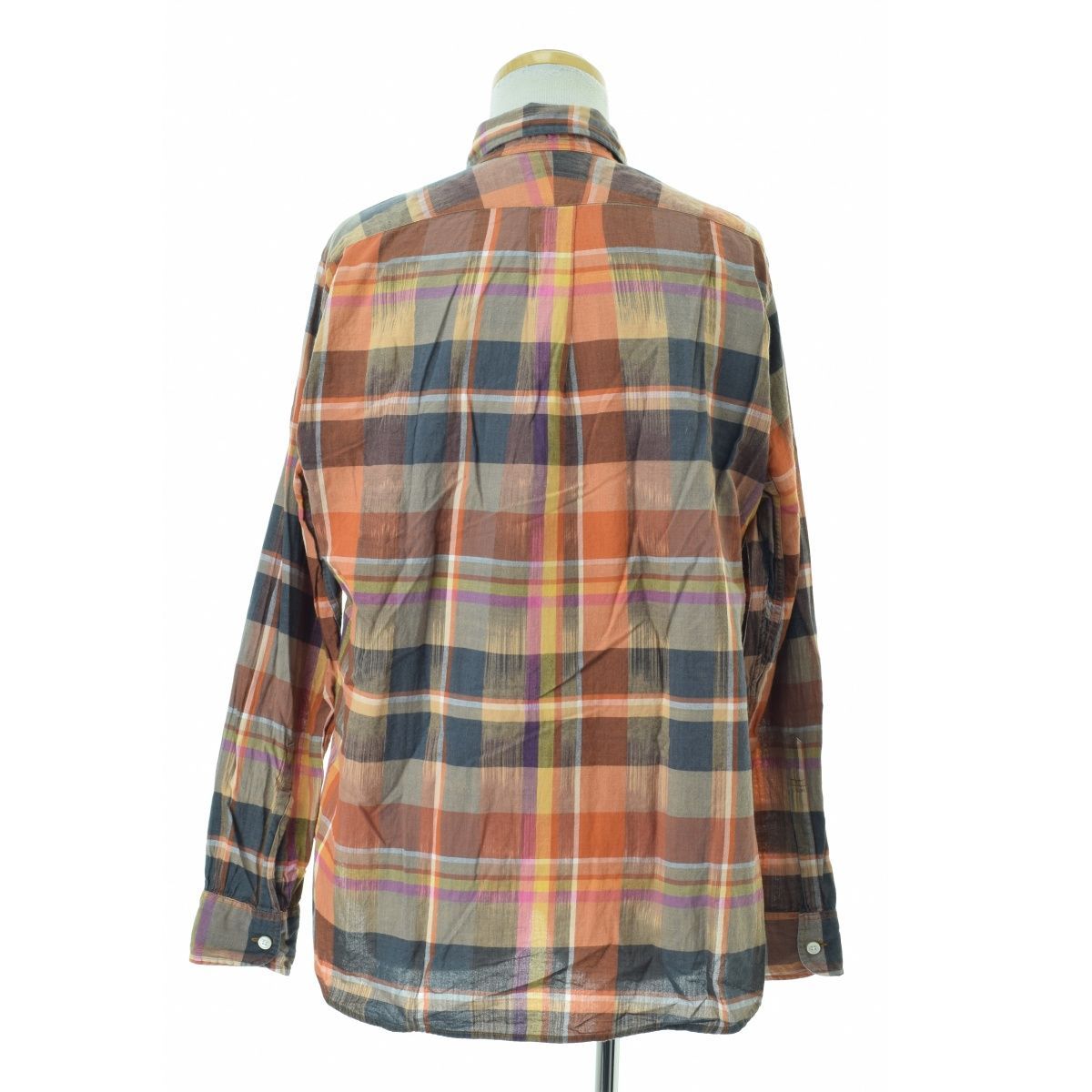 ENGINEEREDGARMENTS】19th マドラスチェック柄ボタンダウン長袖シャツ