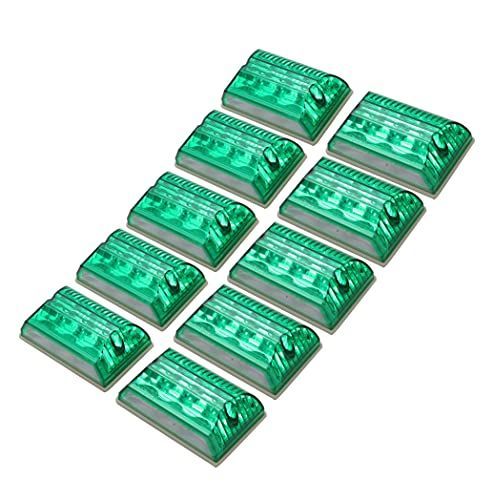 グリーン トラック 角型 緑色 10個 マーカーランプ サイドマーカー LED