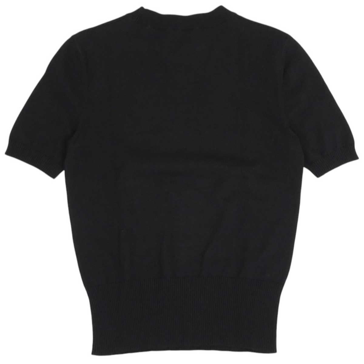 パトゥ PATOU ロゴ ショートスリーブ ニット KN0688045911B レディース ブラック Patou 中古 【アパレル・小物】 パトゥ PATOU ロゴ ショートスリーブ ニット KN0688045911B