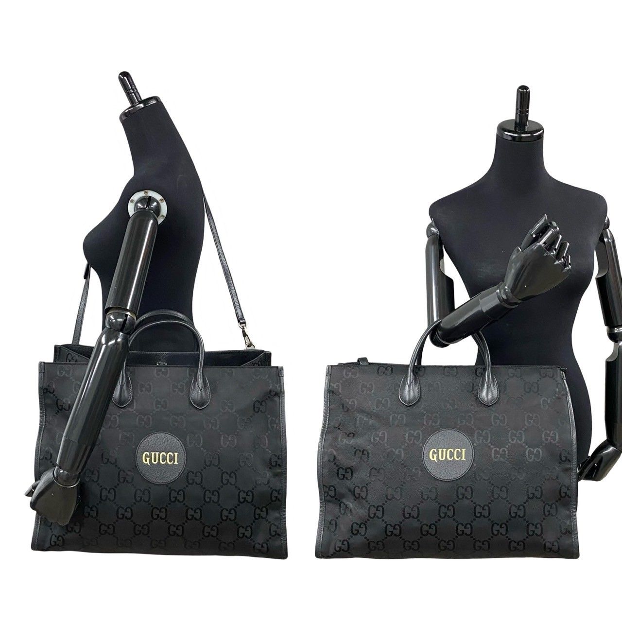 大人気新品  GUCCI 2WAYハンドバッグ オフザグリッド GGキャンバス レザー バッグ
