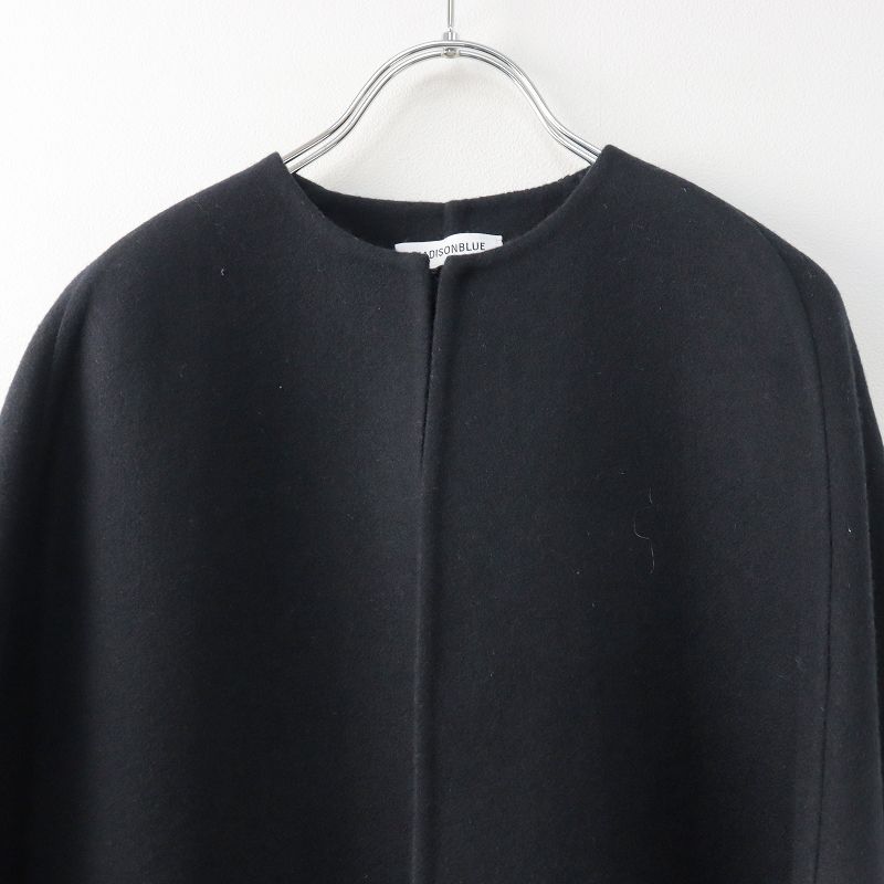 Madisonblue REVER SIDE SLIT CAPE ブラック MB999-2101 MADISONBLUE REVER SIDE SLIT CAPE