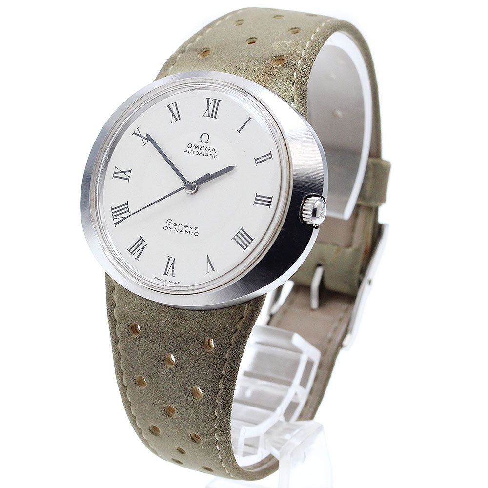 アンティーク オメガ ジュネーブダイナミック OMEGA レアなギリシャ文字盤 自作nato ベルト 保管箱 OMEGAオメガ ジュネーブ ダイナミック 手巻き レディース 美品