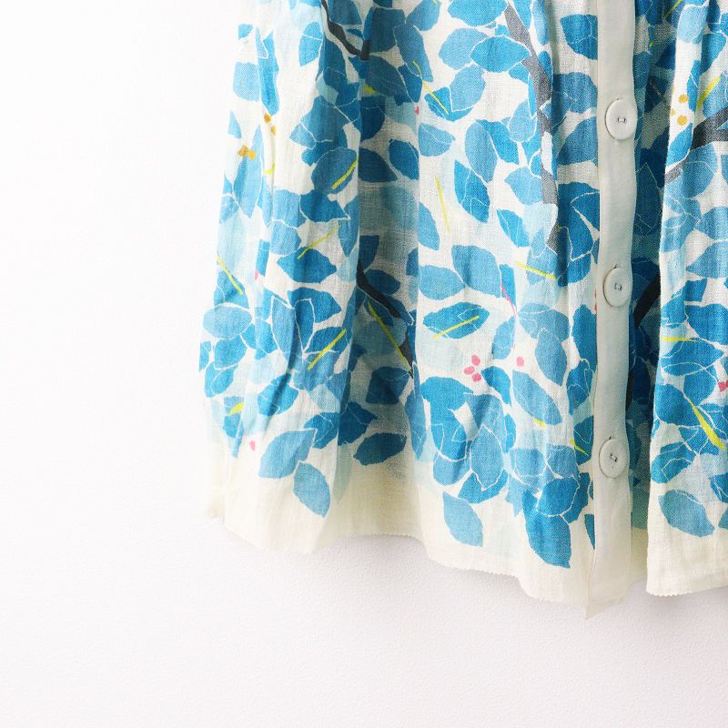 mina perhonen ミナペルホネン nap フロントボタン フレア スカート/グリーン ボトムス ボタンフライ【2400011156372】 mina perhonen ミナペルホネン nap フロントボタン フレア スカート